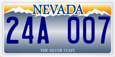 NV license plate 24A007
