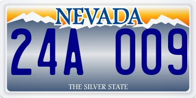 NV license plate 24A009