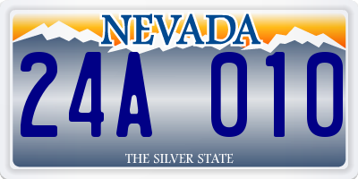 NV license plate 24A010