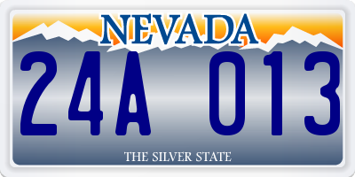 NV license plate 24A013
