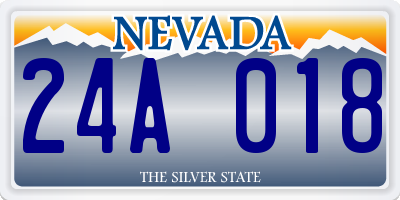 NV license plate 24A018