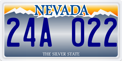 NV license plate 24A022