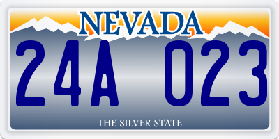 NV license plate 24A023