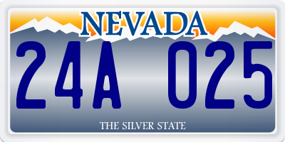 NV license plate 24A025