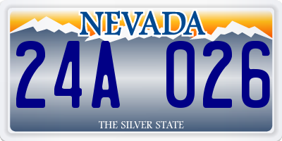 NV license plate 24A026