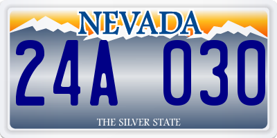 NV license plate 24A030