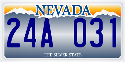NV license plate 24A031