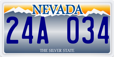 NV license plate 24A034
