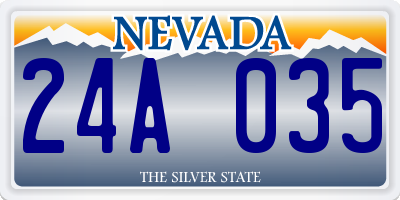 NV license plate 24A035