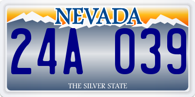 NV license plate 24A039
