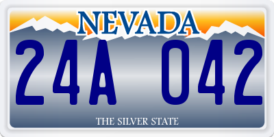 NV license plate 24A042