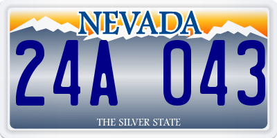 NV license plate 24A043