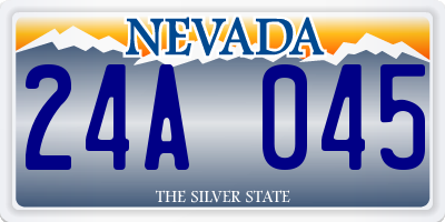 NV license plate 24A045