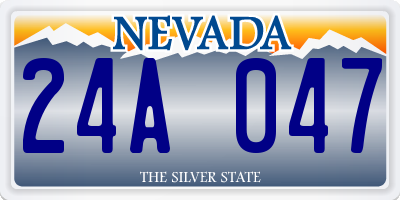 NV license plate 24A047