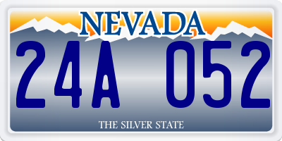NV license plate 24A052