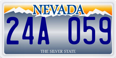 NV license plate 24A059