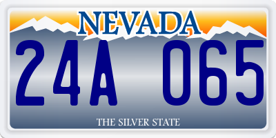 NV license plate 24A065