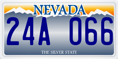 NV license plate 24A066