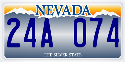NV license plate 24A074