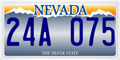 NV license plate 24A075