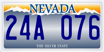 NV license plate 24A076