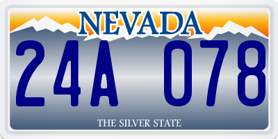 NV license plate 24A078