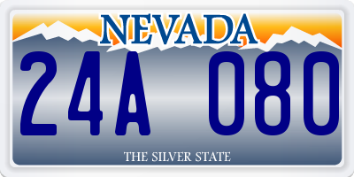 NV license plate 24A080