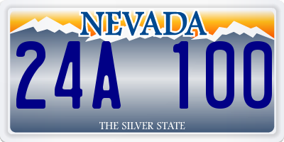 NV license plate 24A100
