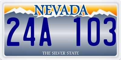 NV license plate 24A103