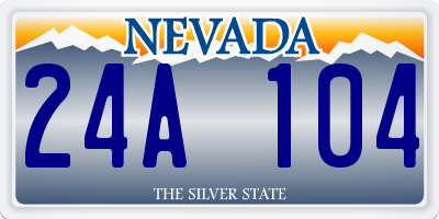 NV license plate 24A104