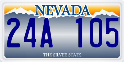 NV license plate 24A105