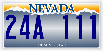 NV license plate 24A111