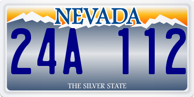 NV license plate 24A112