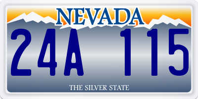 NV license plate 24A115