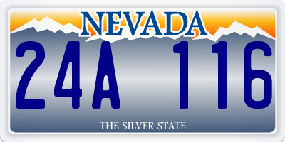 NV license plate 24A116