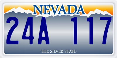 NV license plate 24A117