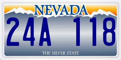 NV license plate 24A118