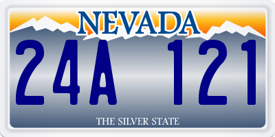 NV license plate 24A121