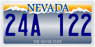NV license plate 24A122