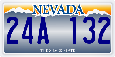 NV license plate 24A132