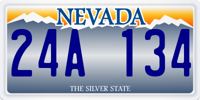 NV license plate 24A134