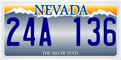NV license plate 24A136