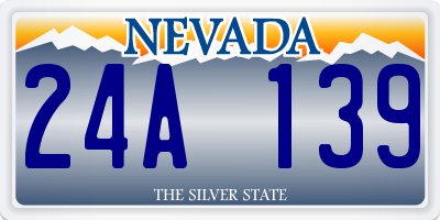 NV license plate 24A139