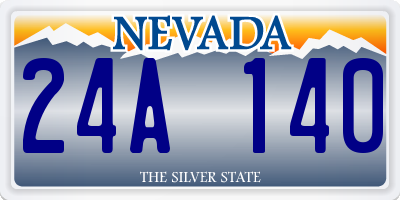 NV license plate 24A140