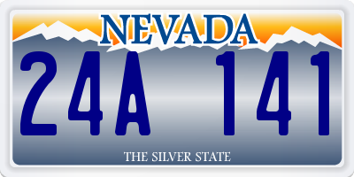 NV license plate 24A141