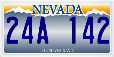 NV license plate 24A142