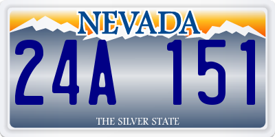 NV license plate 24A151