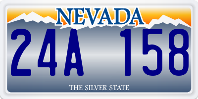 NV license plate 24A158