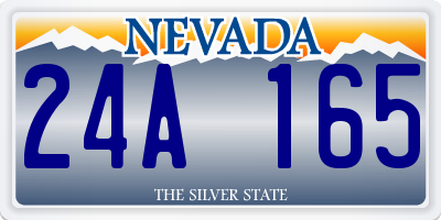 NV license plate 24A165