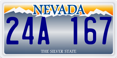 NV license plate 24A167